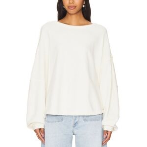 Free People Cream Cowl Neck Sweater